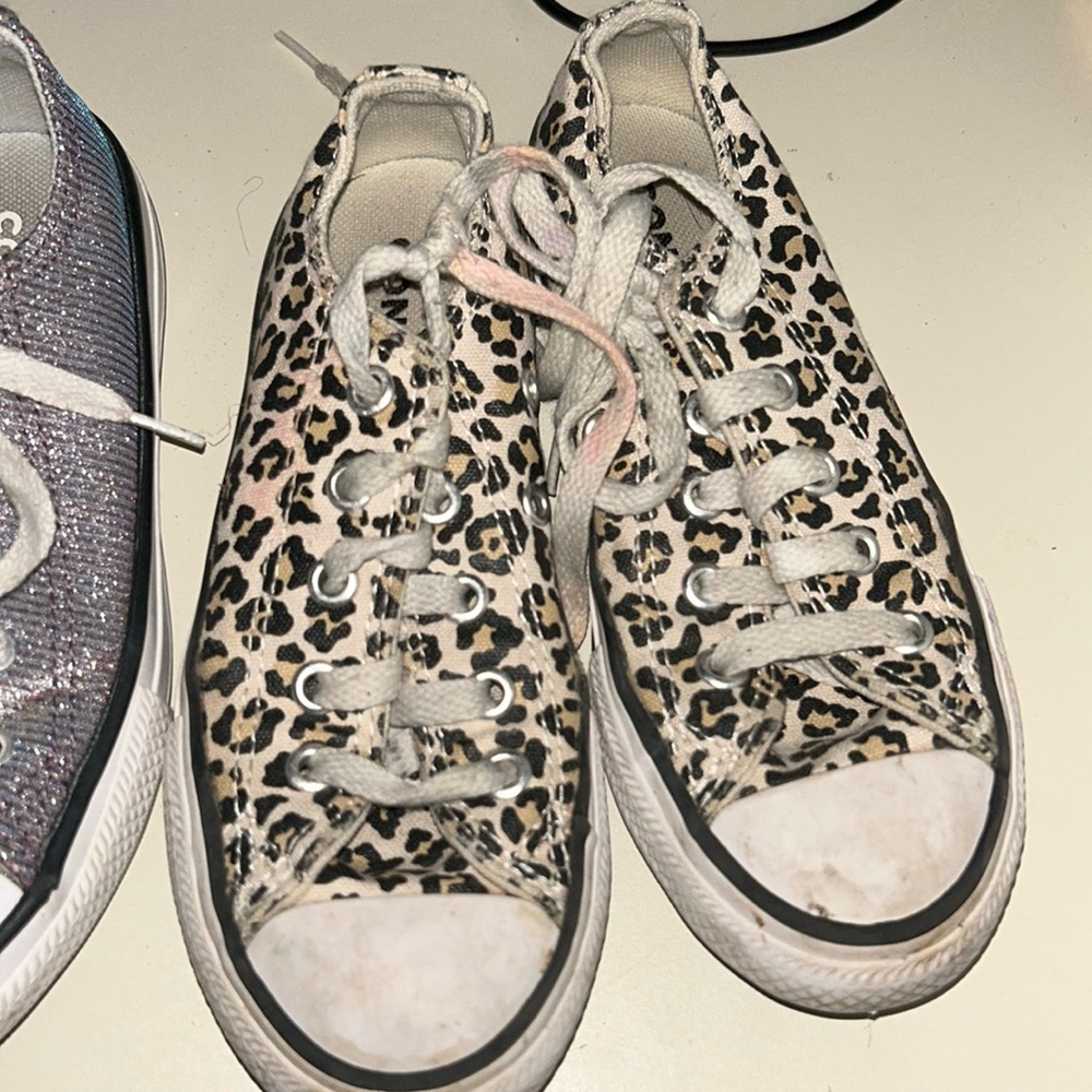 Cheetah Print Converse Low top girls shoes sneakers